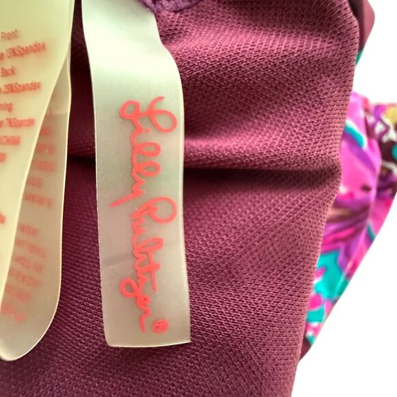 Lilly Pulitzer Blue Rhapsody Orchid You Not Swim Palice Tankini size 8 - Picture 4 of 8